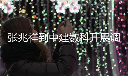 开展张兆中建祥到调研数科